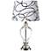 Black and White Squiggle Apothecary Urn Glass Table Lamp