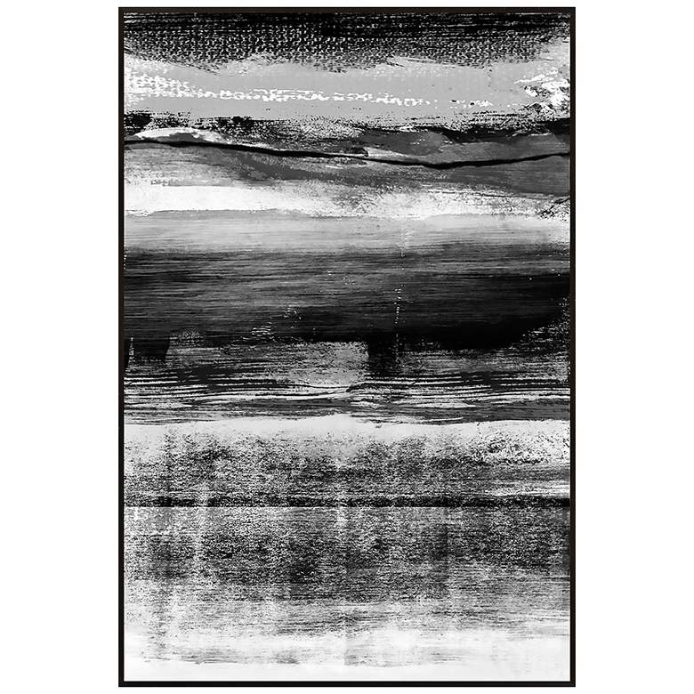 Image 1 Black and White Strokes I 30 1/2" High Framed Wall Art