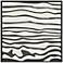 Black and White Wave 23 1/2" Square Framed Wall Art