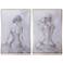 Black Artist's 48 1/2"H 2-Piece Figure Sketches Wall Art Set