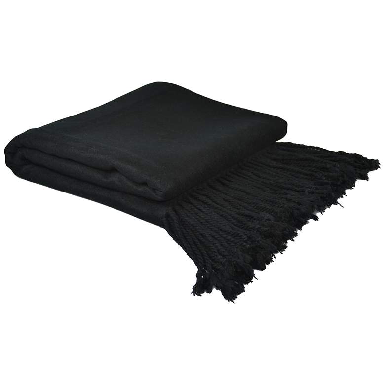 Image 1 Black Bamboo Throw Blanket