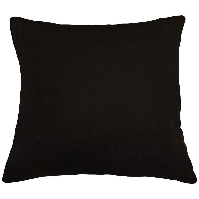 Image 1 Black Bamboo Velvet 18 inch Square Throw Pillow