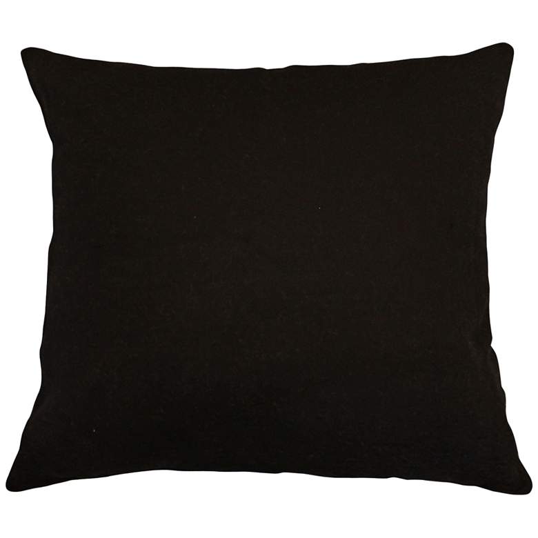 Image 1 Black Bamboo Velvet 24 inch Square Throw Pillow