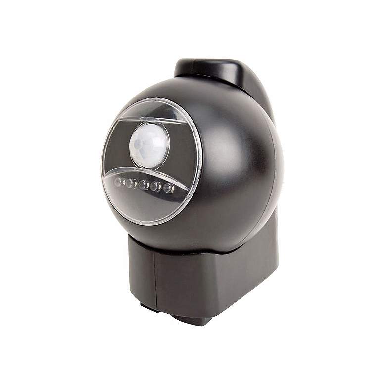 Image 1 Black Battery Powered Motion Activated Outdoor LED Light
