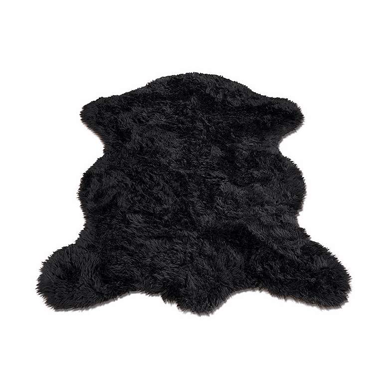 Image 1 Black Bear 011 4'7"x6'7" Faux Fur Area Rug