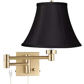Image1 of Black Bell Alta Square Warm Gold Swing Arm Wall Lamp