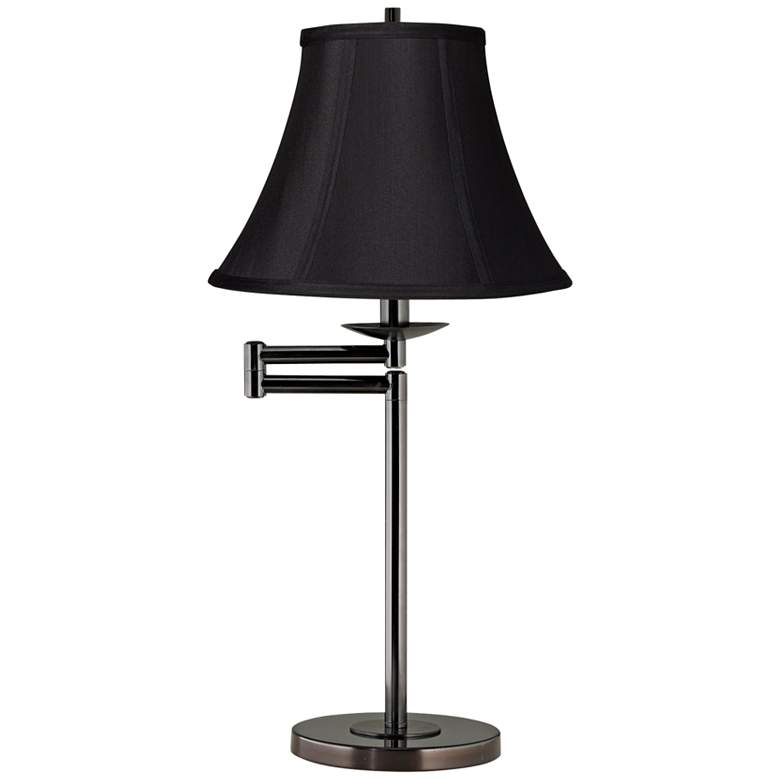 Image 1 Black Bell Shade Bronze Swing Arm Desk Lamp