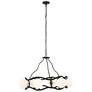 Black Betty 6-Lt Chandelier - Carbon &#38; French Gold