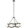 Black Betty 6-Lt Chandelier - Carbon & French Gold
