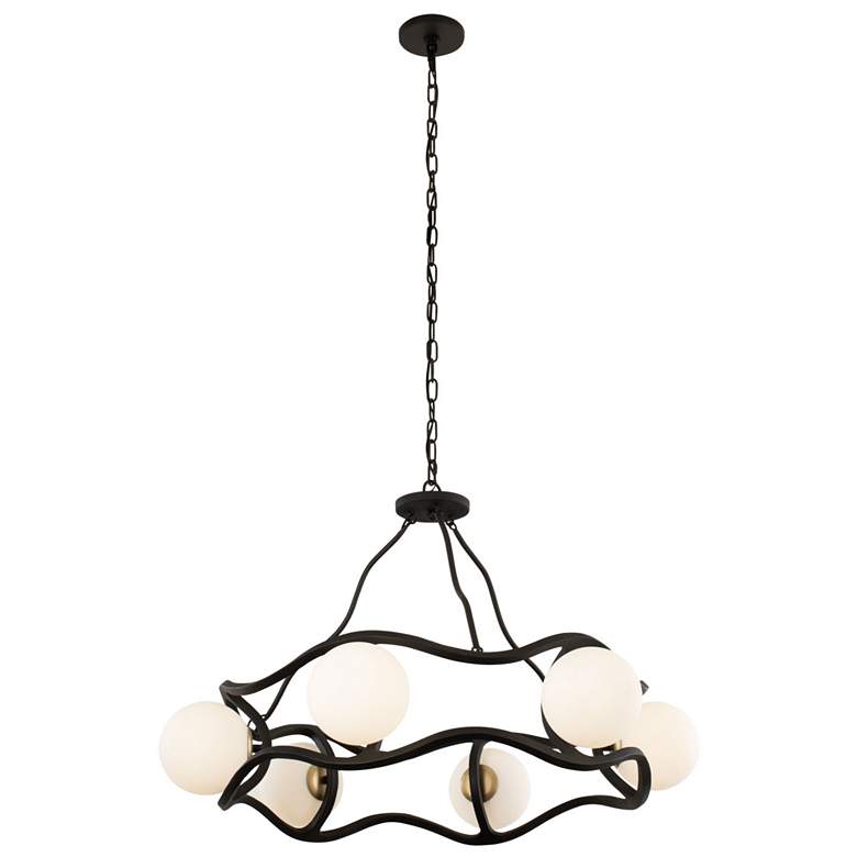 Image 2 Black Betty 6-Lt Chandelier - Carbon & French Gold more views