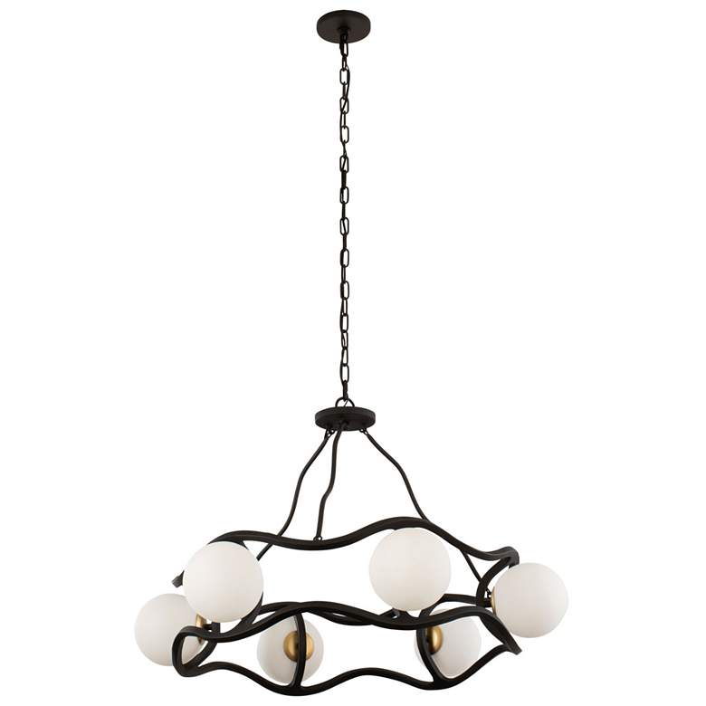 Image 3 Black Betty 6-Lt Chandelier - Carbon & French Gold more views