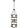 Black Betty 9-Lt 3-Tier Foyer Pendant - Carbon & French Gold