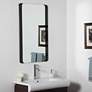 Black Border 23 1/2" x 39 1/2" Bathroom Wall Mirror