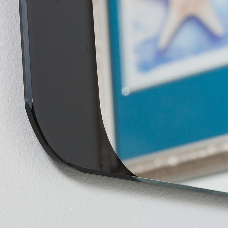 Image 5 Black Border 23 1/2" x 39 1/2" Bathroom Wall Mirror more views