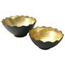 Black Bowl with Gold Interior - Set of 2