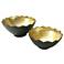 Black Bowl with Gold Interior - Set of 2