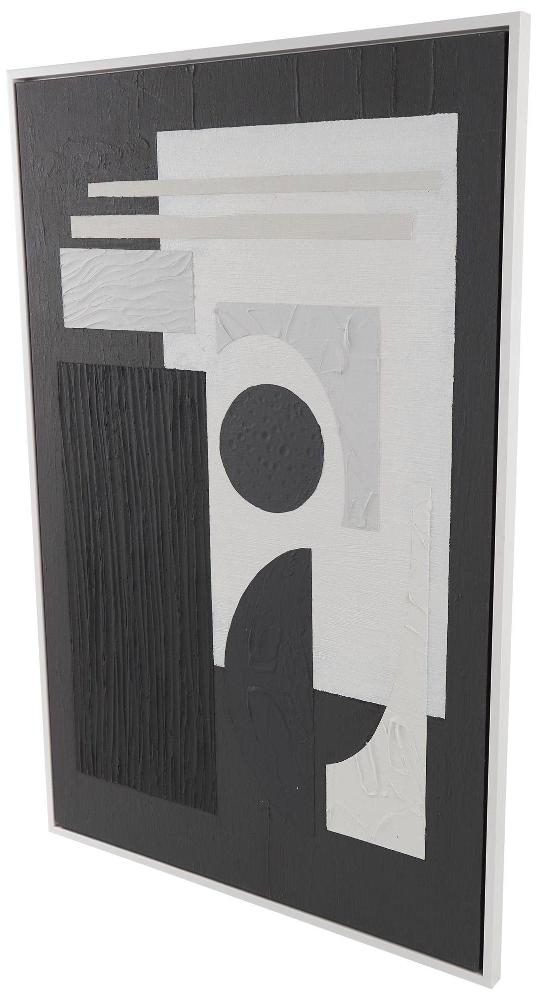 Image 6 Black Canvas Contemporary Framed Wall Art, 40" x 2" x 59" more views