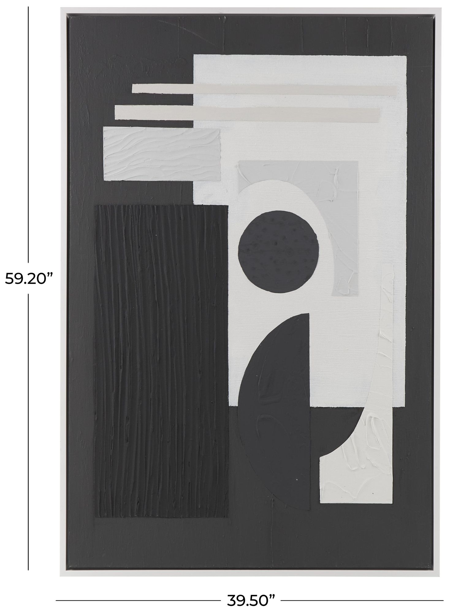 Image 7 Black Canvas Contemporary Framed Wall Art, 40" x 2" x 59" more views