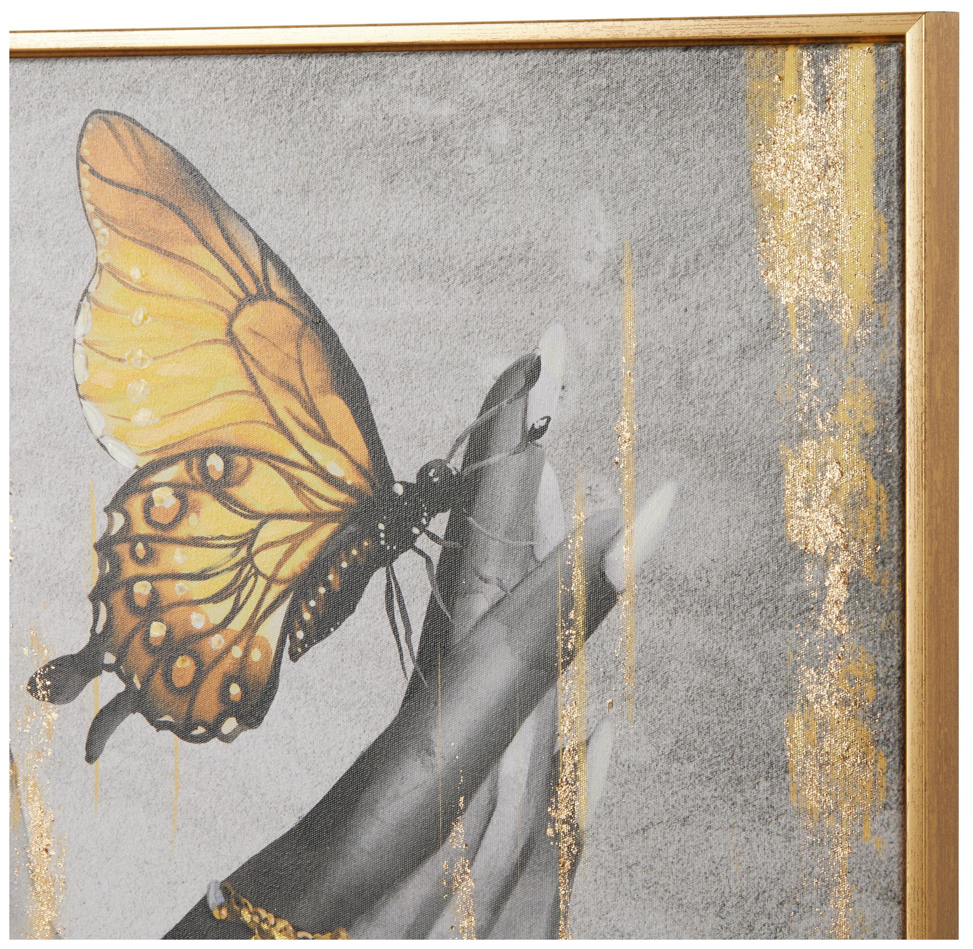 Image 4 Black Canvas Modern Framed Wall Art, 24" x 2" x 30" more views