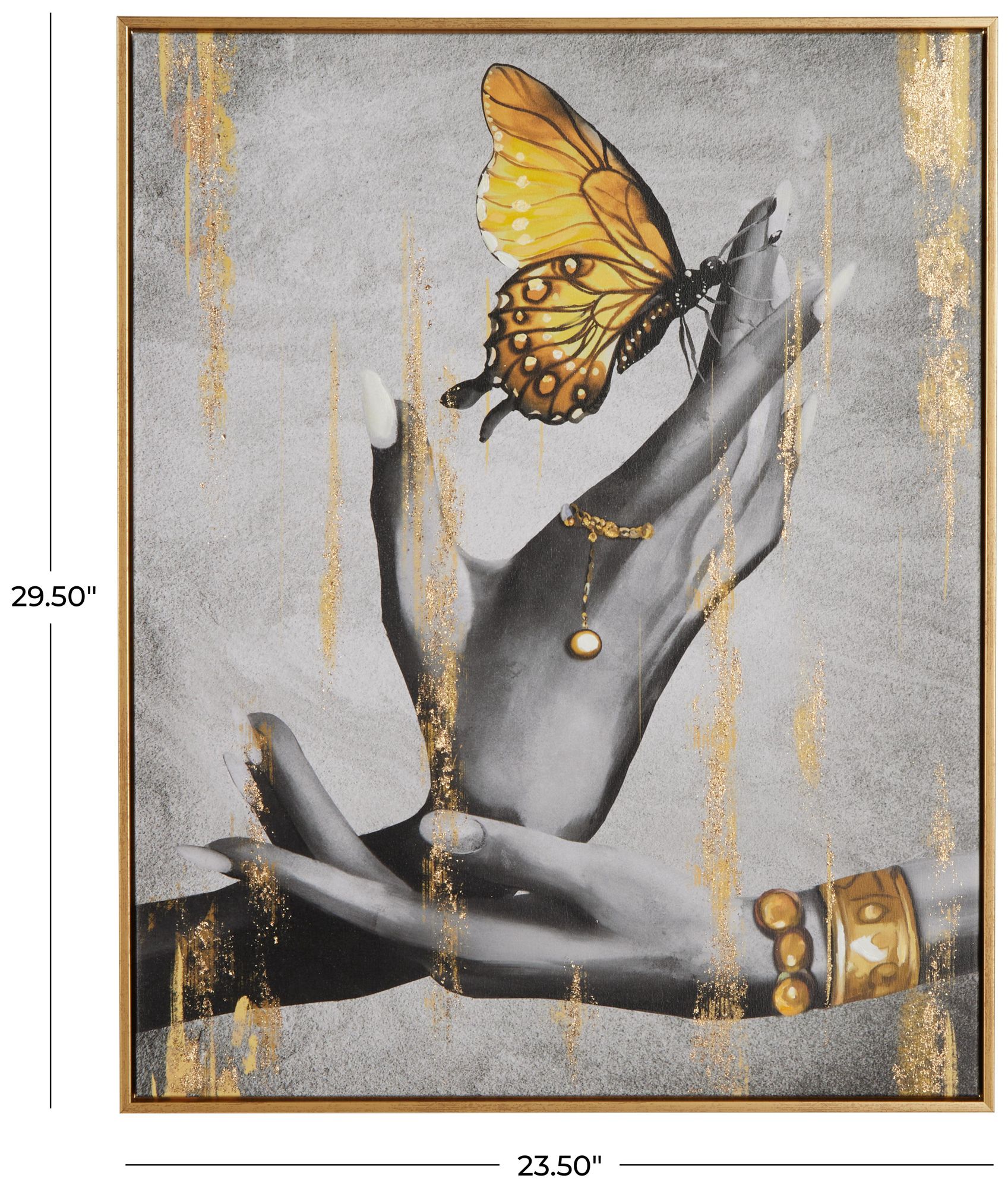 Image 7 Black Canvas Modern Framed Wall Art, 24" x 2" x 30" more views