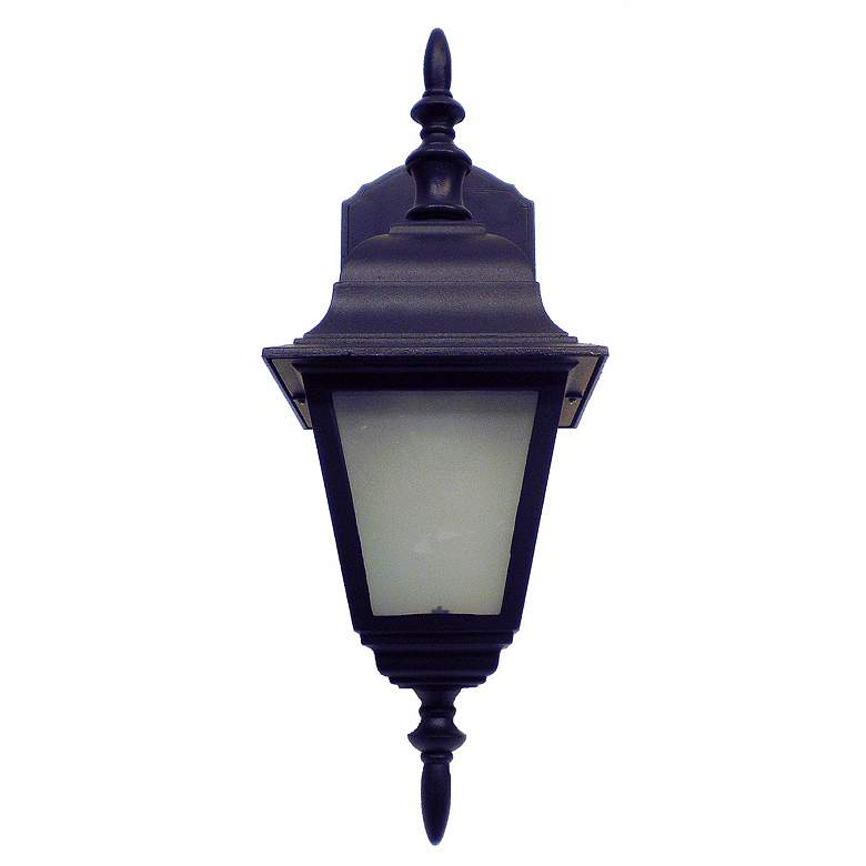 Image 1 Black Cast Four Sided 16 3/4 inch High Outdoor Wall Light