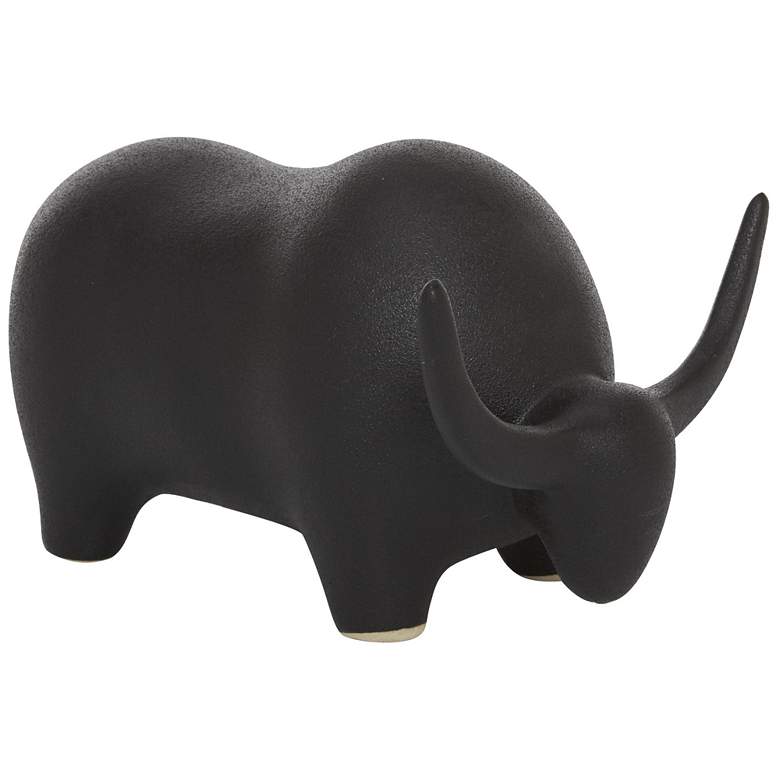 Image 1 Black Ceramic Contemporary Sculpture, 8" x 11" x 7"