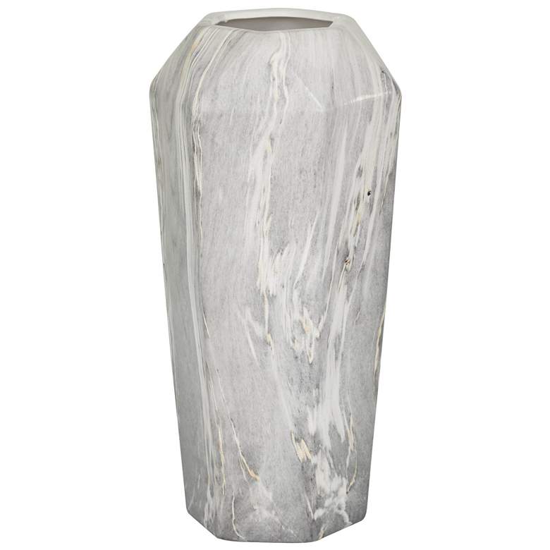 Image 1 Black Ceramic Contemporary Vase, 7" x 7" x 14"