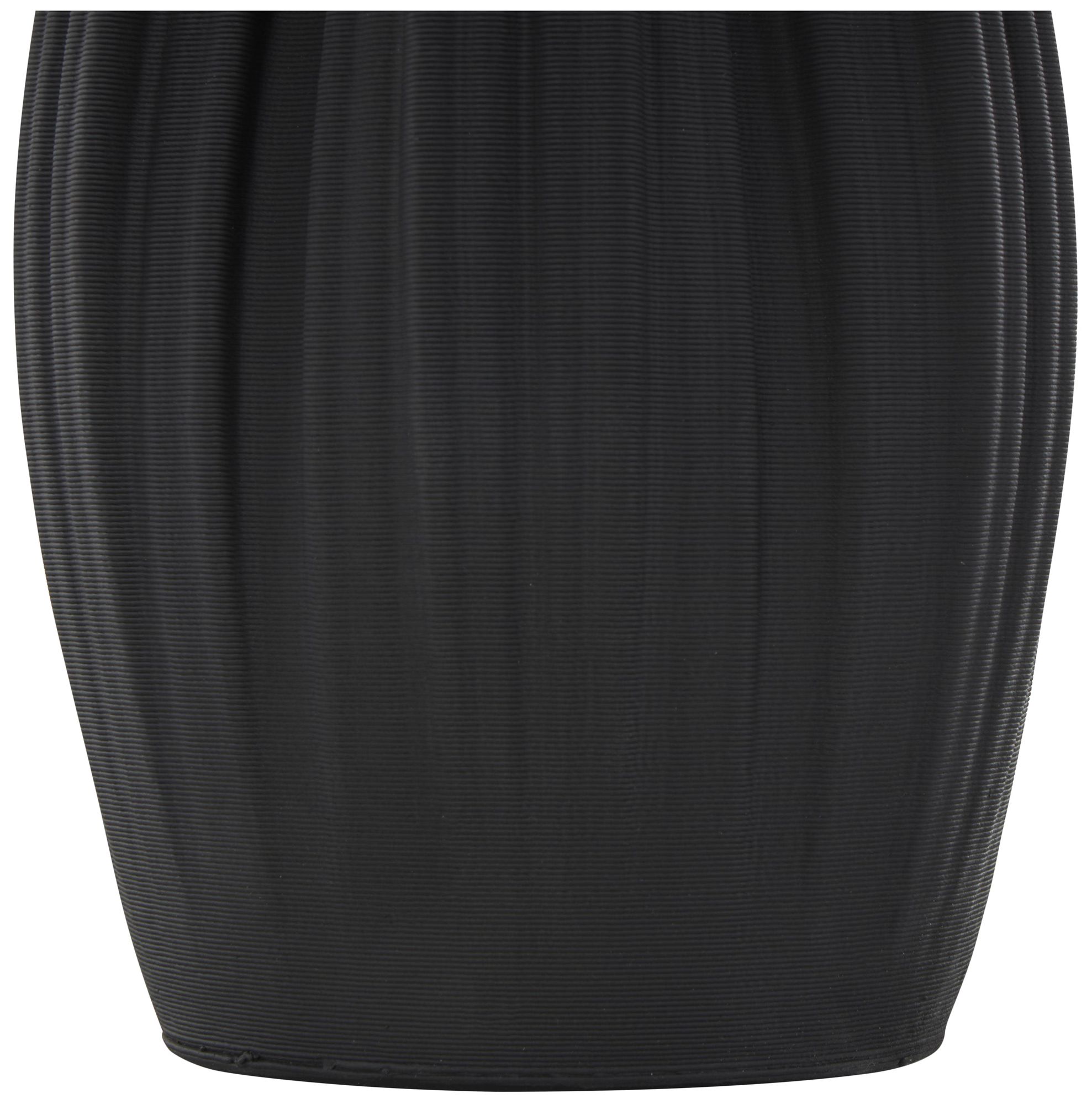 Image 3 Black Ceramic Contemporary Vase, 7" x 7" x 14" more views