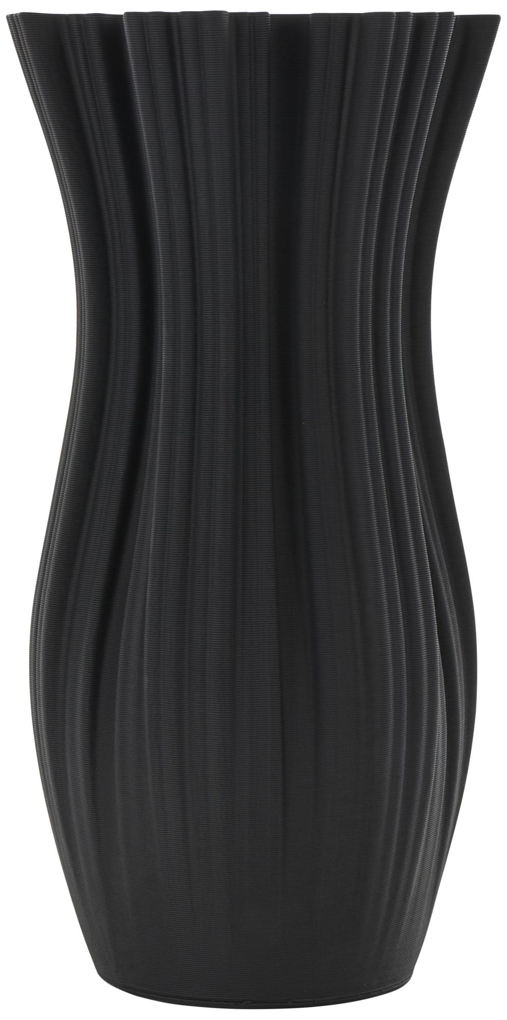 Image 5 Black Ceramic Contemporary Vase, 7" x 7" x 14" more views