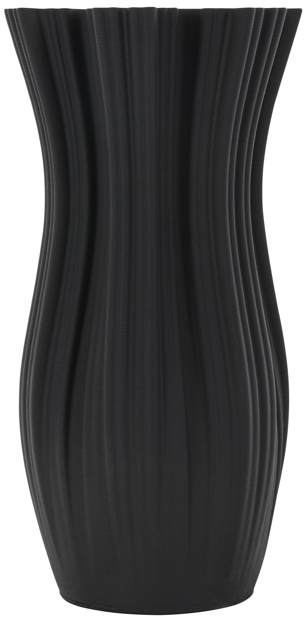 Image 6 Black Ceramic Contemporary Vase, 7" x 7" x 14" more views
