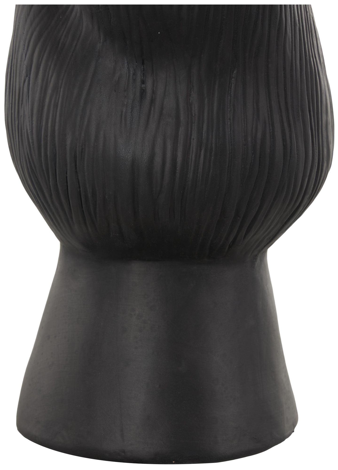 Image 3 Black Ceramic Contemporary Vase, 8" x 7" x 11" more views