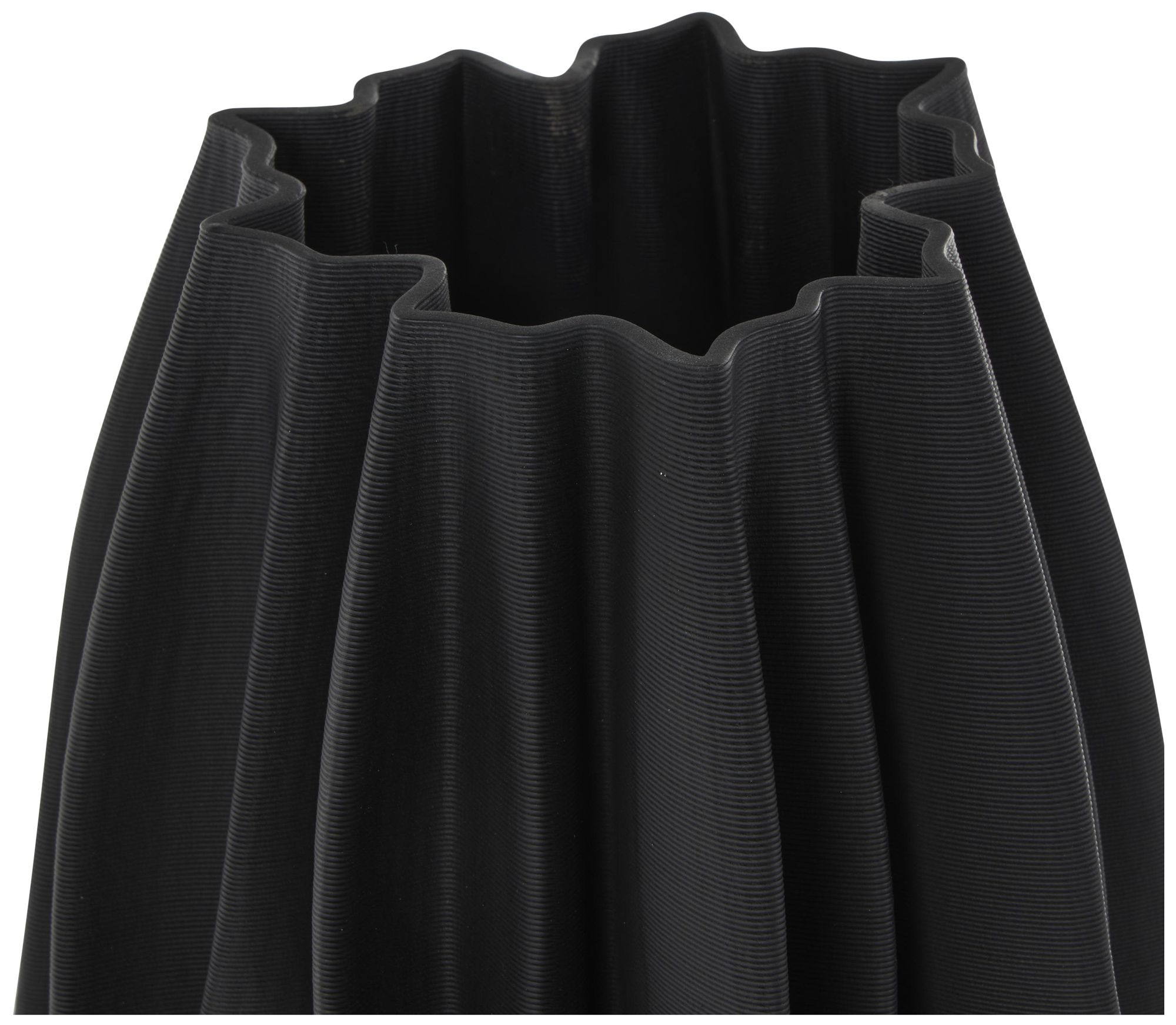 Image 3 Black Ceramic Contemporary Vase, 8" x 8" x 14" more views