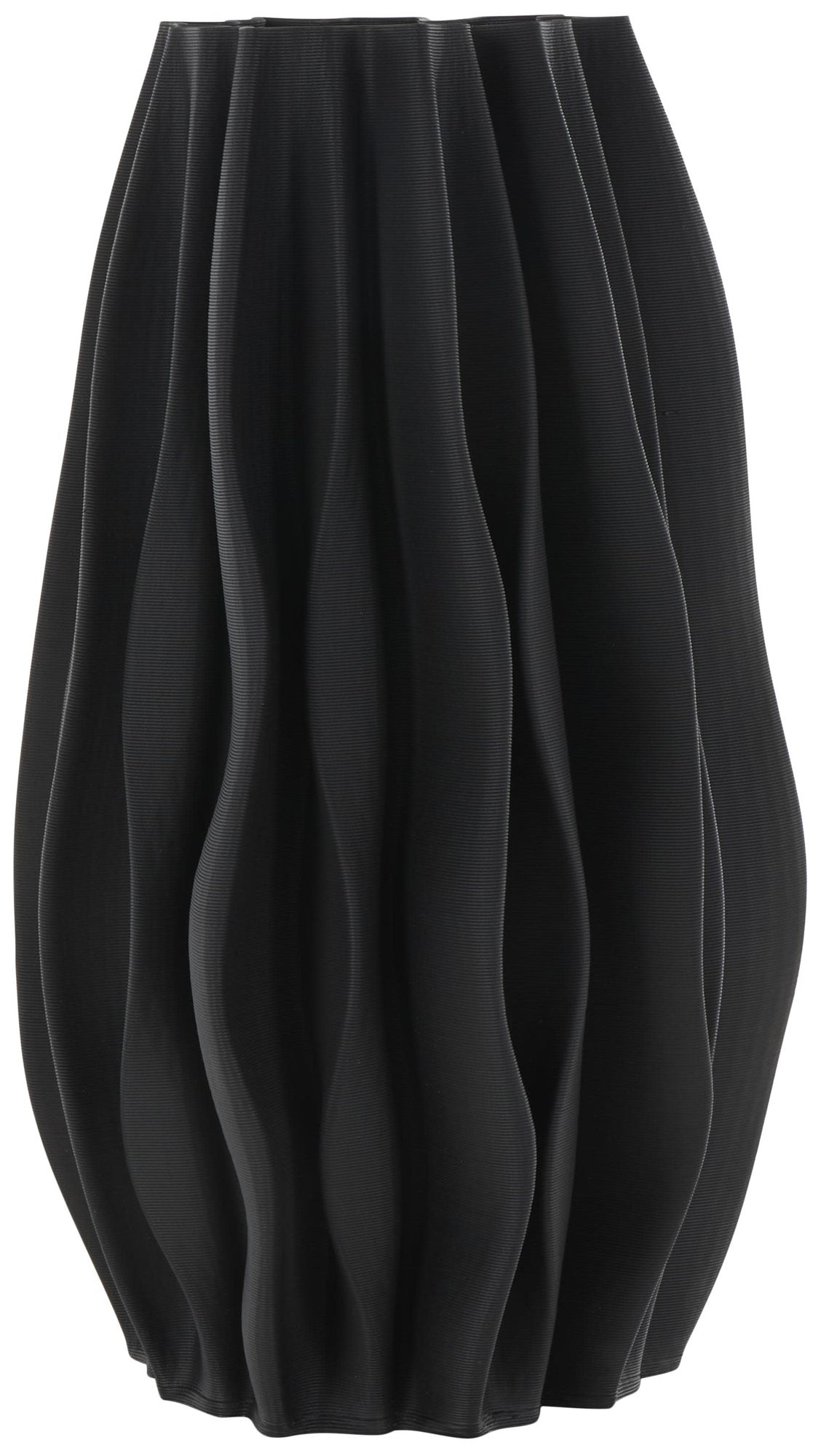 Image 5 Black Ceramic Contemporary Vase, 8" x 8" x 14" more views