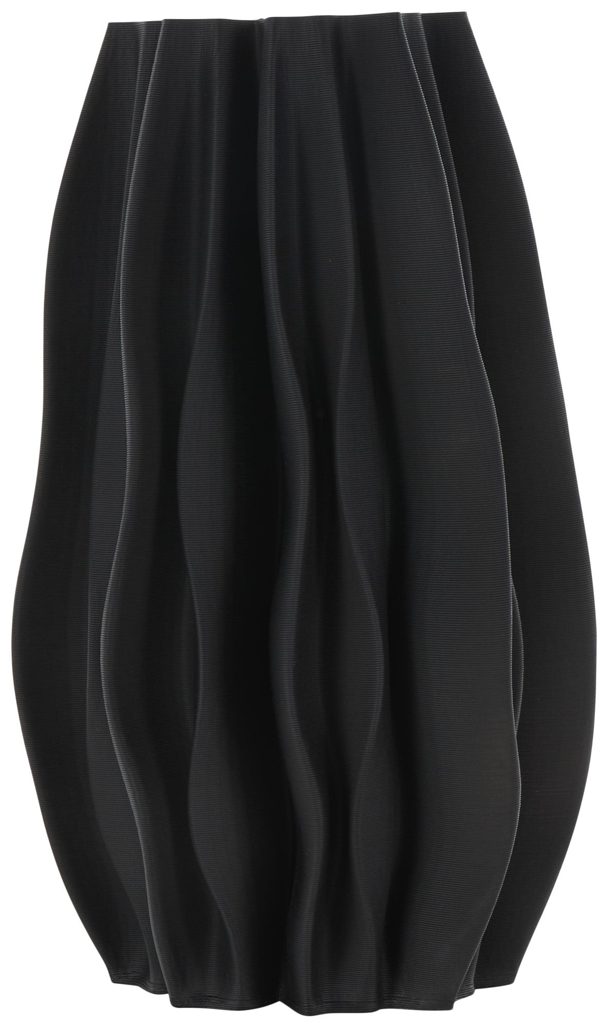 Image 6 Black Ceramic Contemporary Vase, 8" x 8" x 14" more views