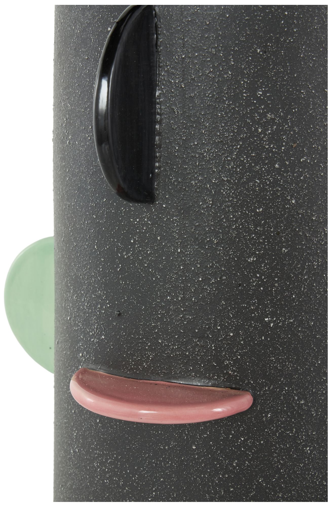 Image 4 Black Ceramic Eclectic Vase, 8" x 8" x 16" more views