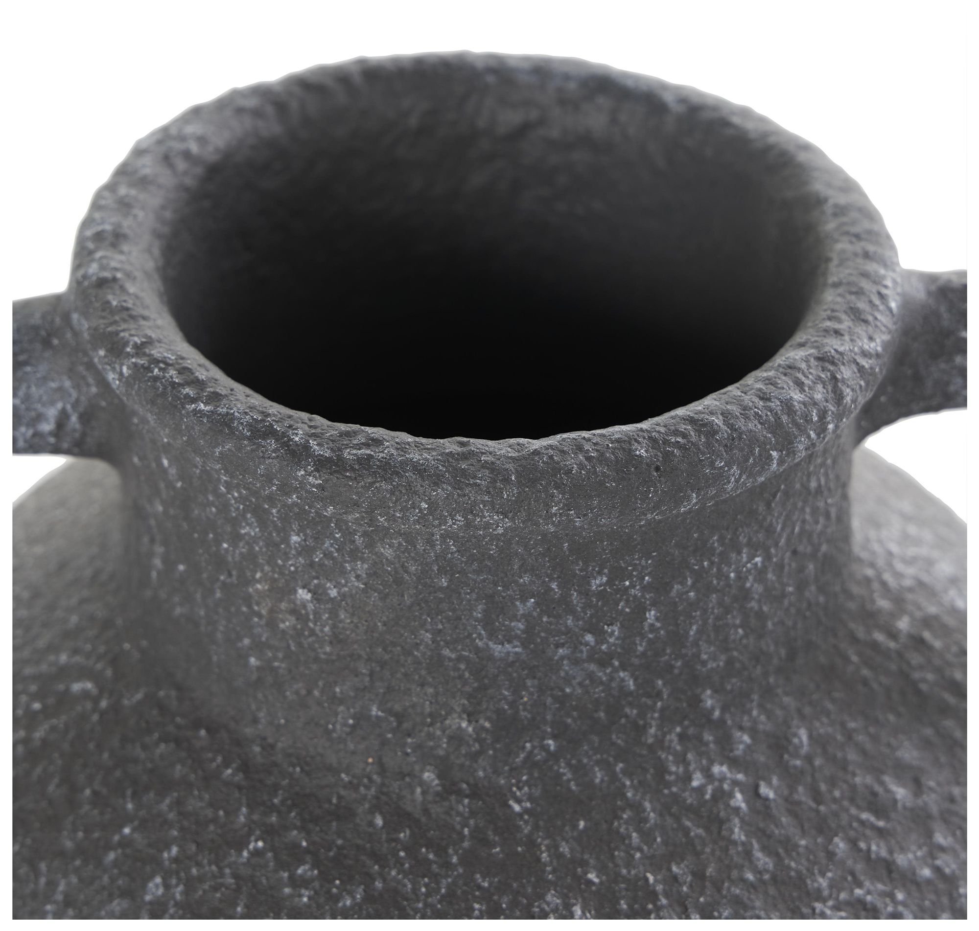 Image 4 Black Ceramic Farmhouse Vase, 10" x 9" x 10" more views