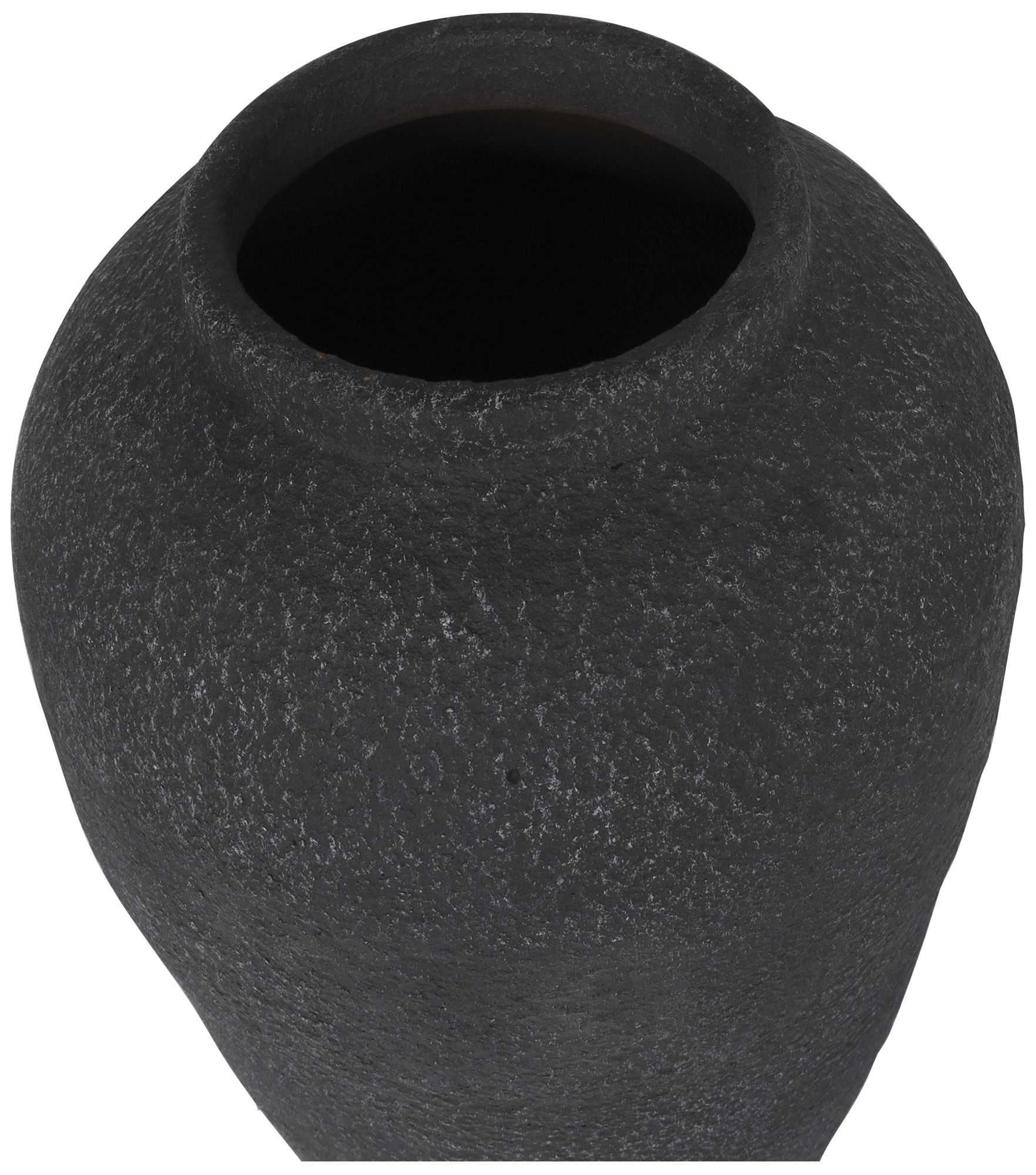 Image 4 Black Ceramic Industrial Vase, 10" x 10" x 20" more views