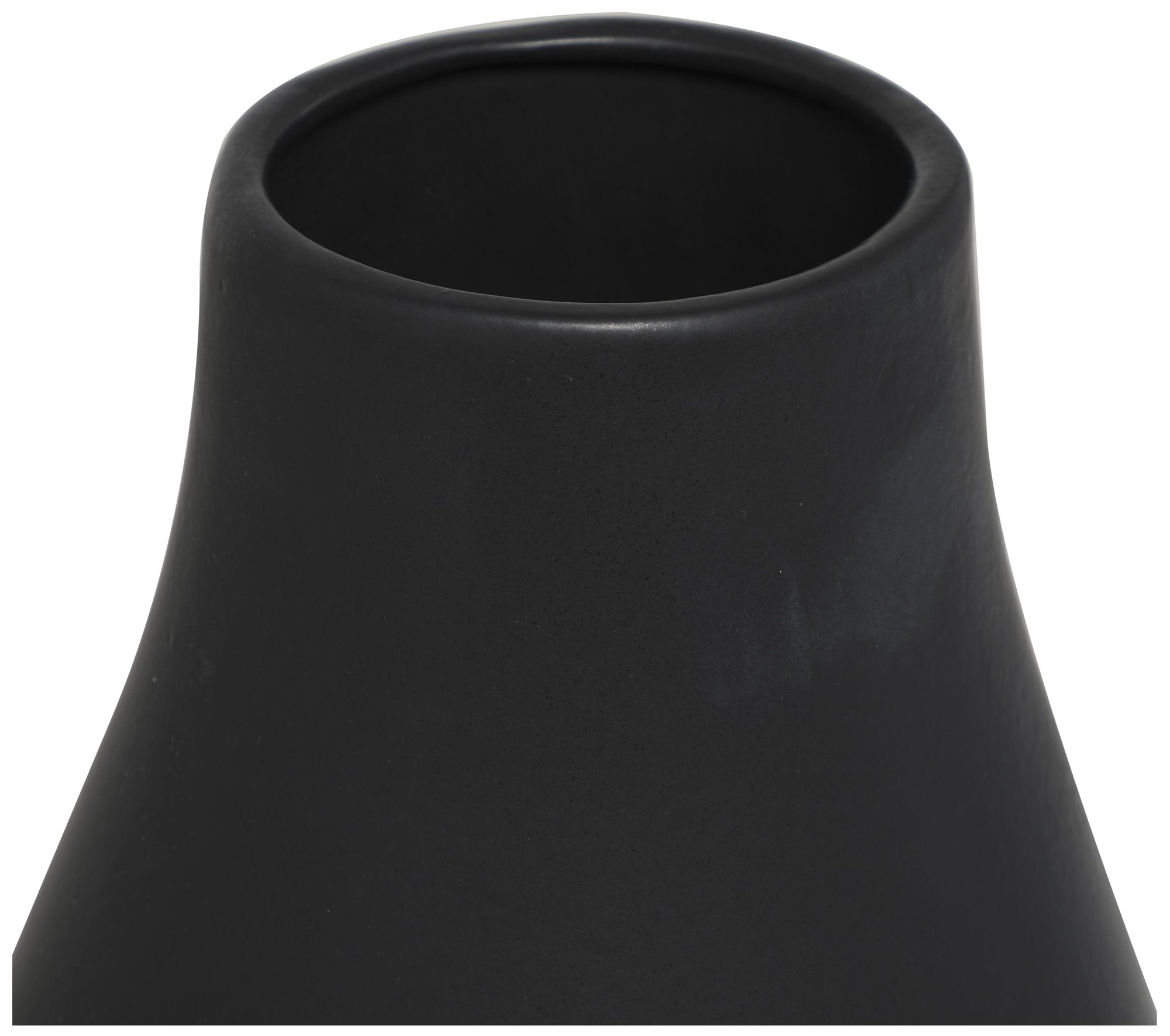 Image 3 Black Ceramic Modern Vase, 12" x 12" x 20" more views