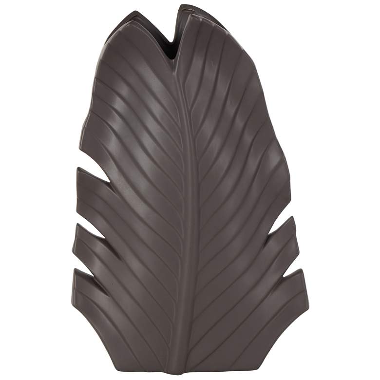 Image 1 Black Ceramic Modern Vase, 12" x 5" x 17"