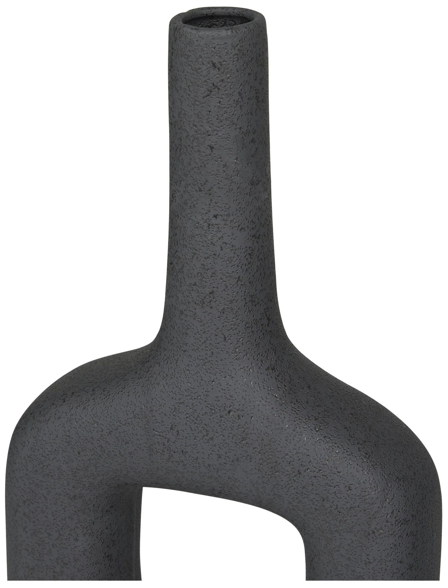 Image 3 Black Ceramic Modern Vase, S/2 16", 13"H more views