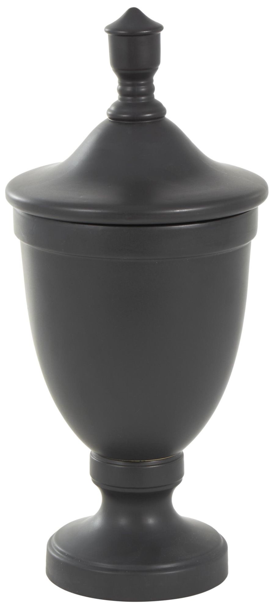 Image 6 Black Ceramic Traditional Decorative Jars, 10" x 10" x 22" more views