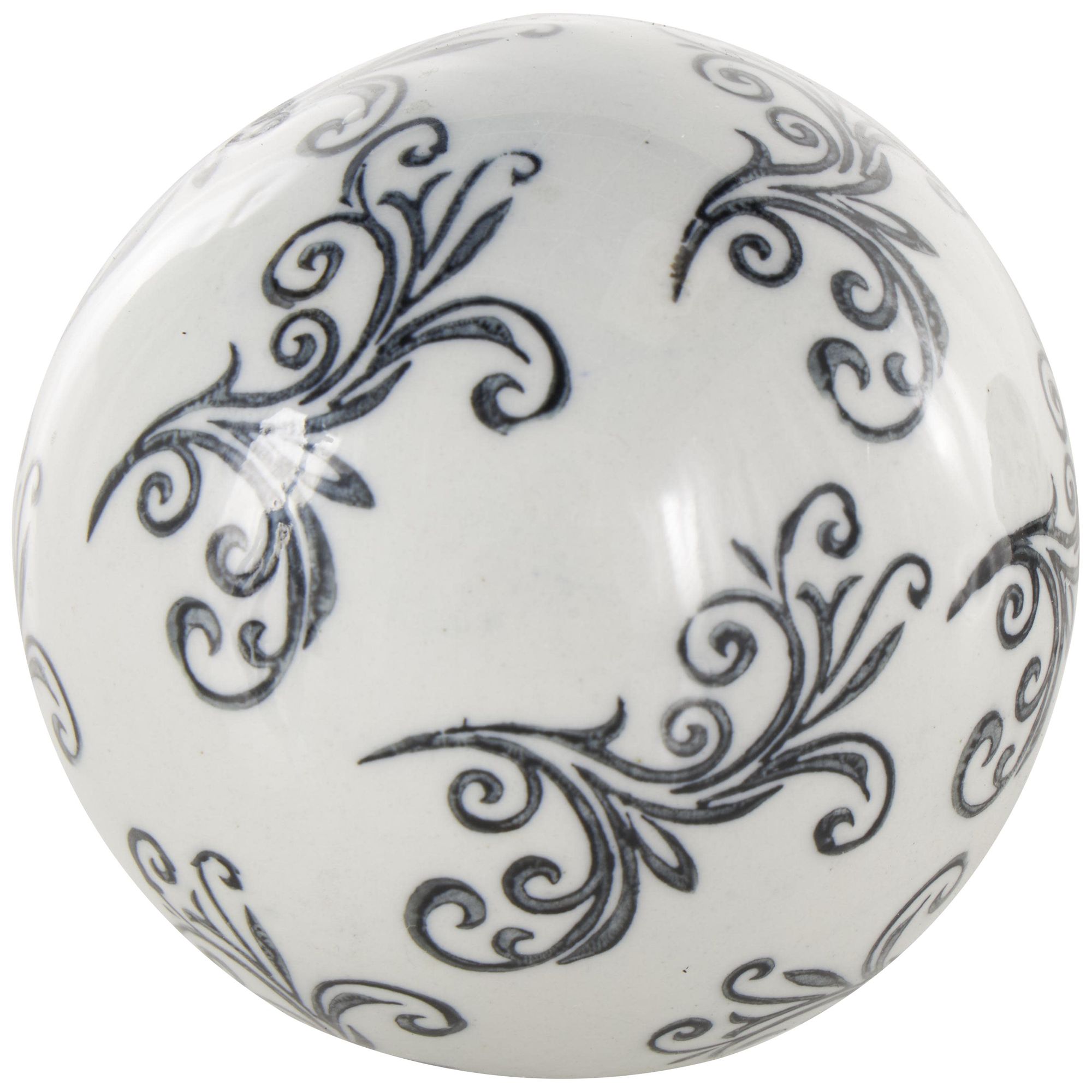 Image 3 Black Ceramic Traditional Orbs & Vase Filler, S/6 3"W, 3"H more views