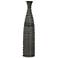 Black Ceramic Traditional Vase, 6" x 6" x 24"