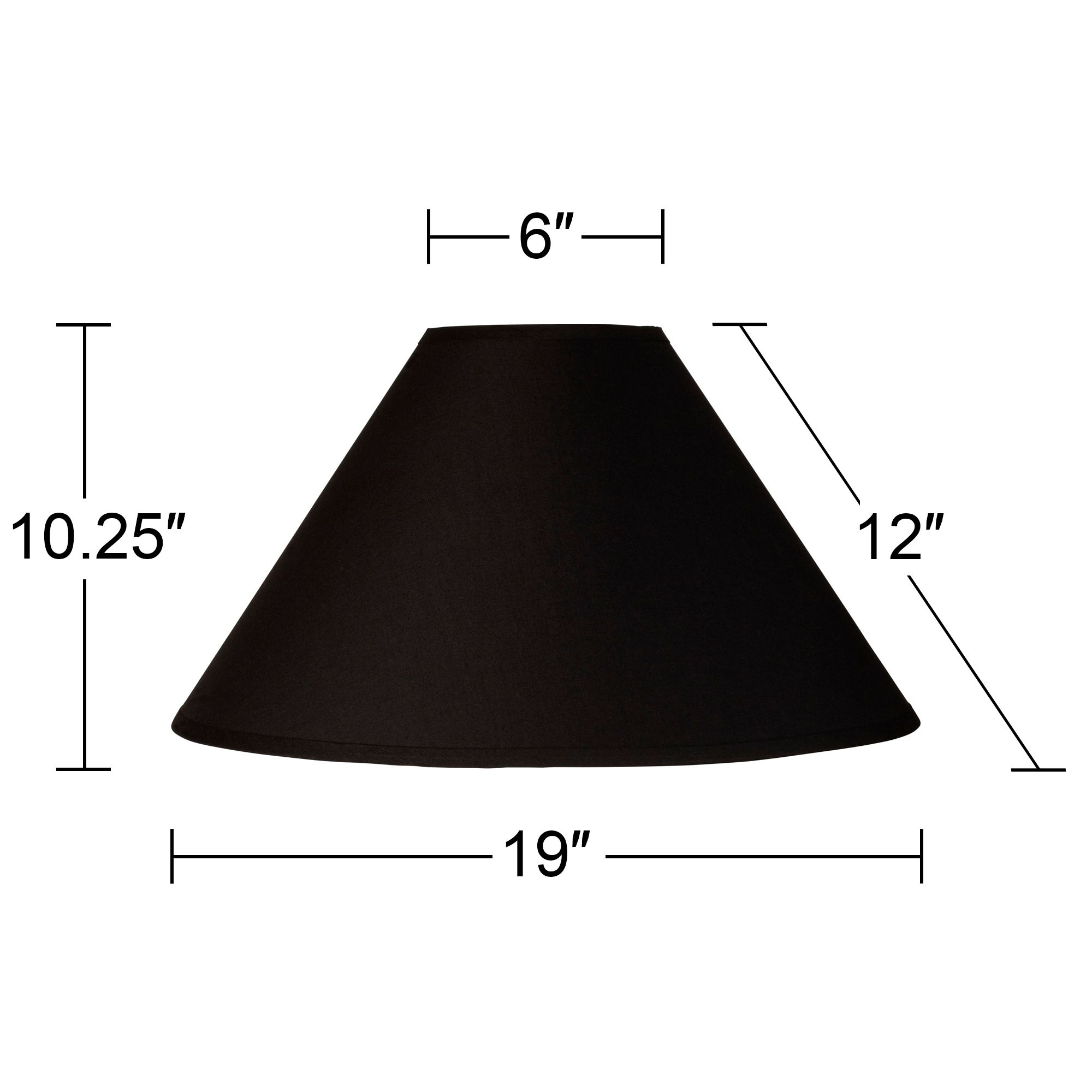 Black Chimney Empire Lamp Shade 6x19x12 (Spider) 4C613 Lamps Plus