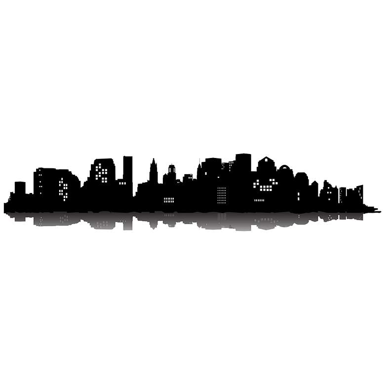 Image 2 Black Cityscape Wall Decal