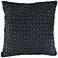 Black Cotton Velvet 20" Square Decorative Pillow