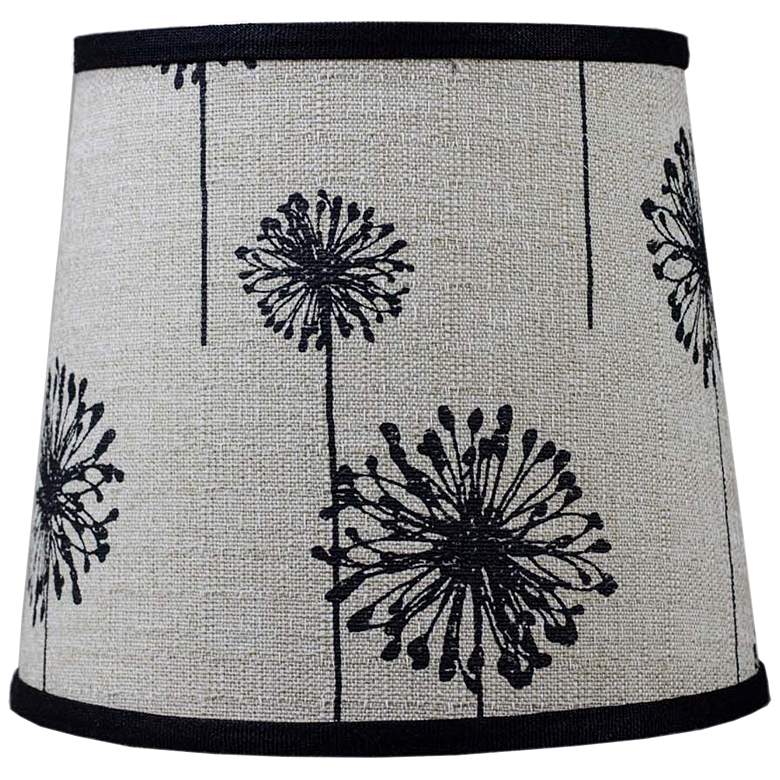 Image 1 Black Dandelions on Denton Drum Lamp Shade 10x12x10 (Spider)