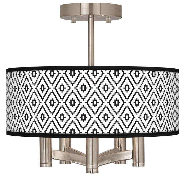 Image 1 Black Diamonds Ava 5-Light Nickel Ceiling Light