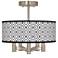 Black Diamonds Ava 5-Light Nickel Ceiling Light