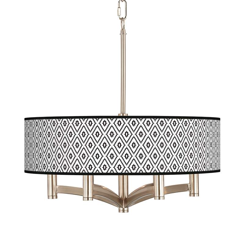 Image 1 Black Diamonds Ava 6-Light Nickel Pendant Chandelier